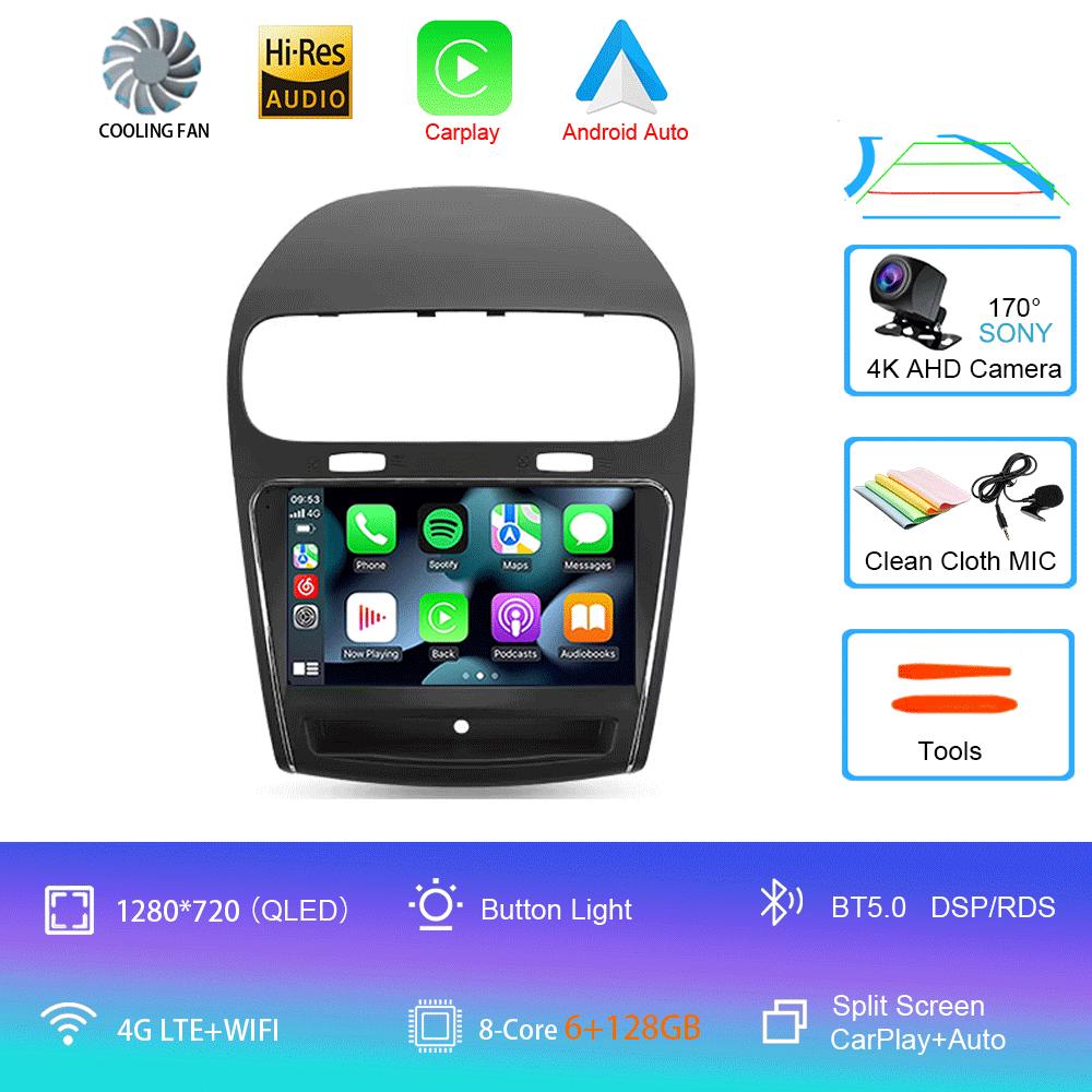 Android 14 Car Radio Carplay Auto For Dodge Journey JC 2011 2012 2013 - 2020 GPS Multimedia Player 360 Camera Video 2 Din Stereo