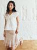 GANISONG Passage Shirring Blouse_White