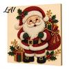 Progetti Artistici per Alleviare lo Stress Kit Perle Finte di Natale Pittura Capanna Innevata di Babbo Natale Kit Artigianale 3D Scintillante con Perline Fai da Te per Adulti Parete per le Festività Invernali di Casa