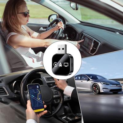 Wireless Car Adapter Fast Auto-Connect Converter Wireless Mirror Phone To Car Screen For Daily Commuting Long Distance Travel