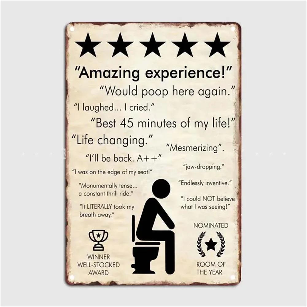 Lustiges Toilette Metallgemälde Blechschild Retro Bild Vintage Korrosion Plakette Brett Man Cave Café Bar Kino Badezimmer Wanddeko