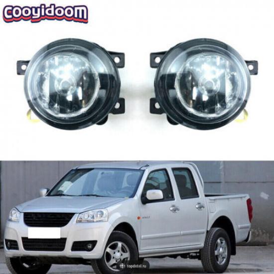 1Pair NEW Front Bumper Fog Lights Fog Lamps For 2011-22 GREAT WALL V200 V240