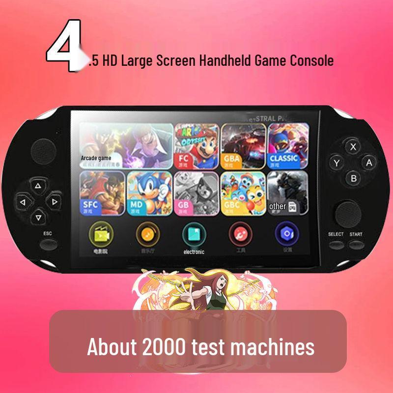 

7-Inch HD Handheld Game Console with Joystick and Retro Arcade Games