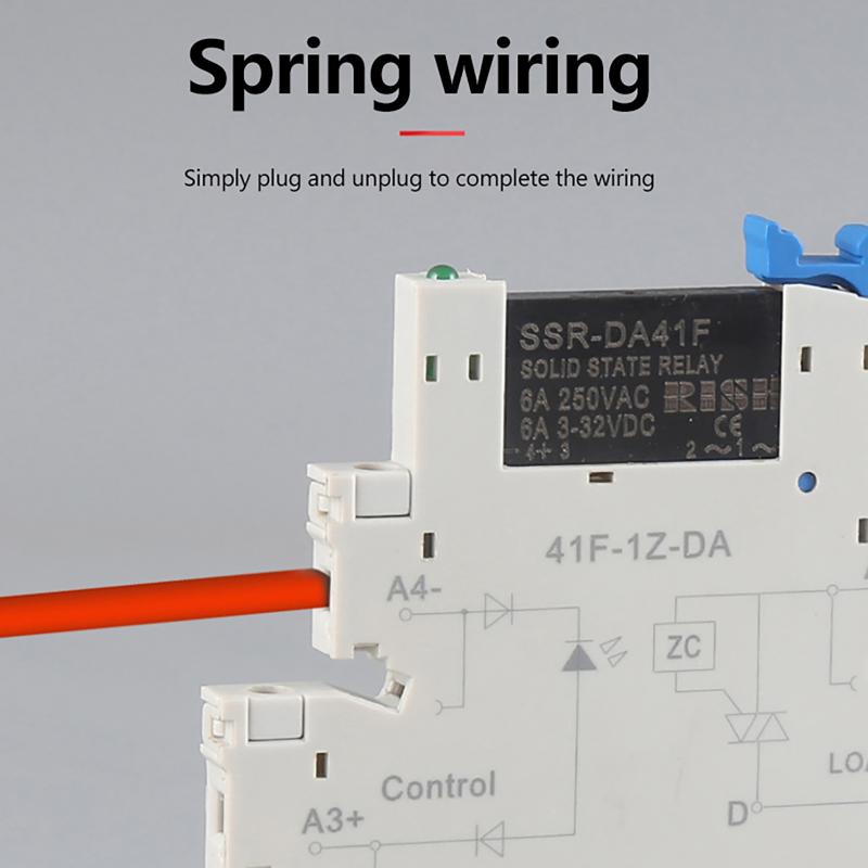 DA41F Ultra Thin Solid State Relay Module DC Control AC Din Rail Mount High Precision Control for Instrumentation Equipment