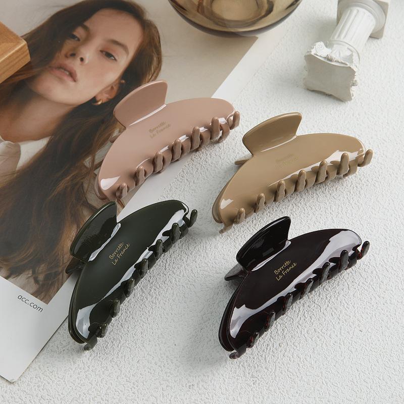 Gold Standard Morandi Color Hairpin, Simple High-Grade Acetic Acid Grab Clip, Back Of Head Hair Disc, Shark Clip