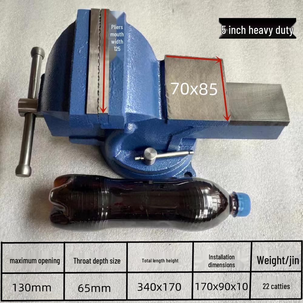 Industrial Heavy-Duty Bench Vise with Anvil - Available In Sizes 4" To 16"