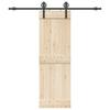 Vidaxl System for Sliding Door Installation, 200 Cm, Steel, Black