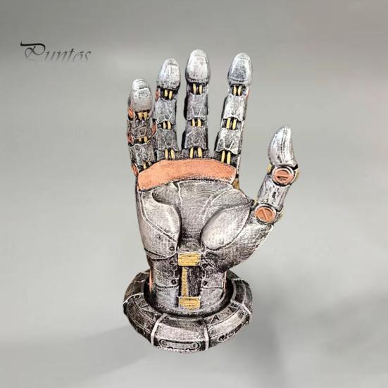 Phone Stand for Gaming Enthusiasts Controller Holder Cyberpunk Mechanical Hand Desktop Cell Painted Accessory Headphone Hanger Resin Gamepad Game