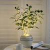 Olive Branch Night Light Battery Powered Simulation Olive Leaf String Light Indoor Decorative Lamp for Room Wedding Vase Decor