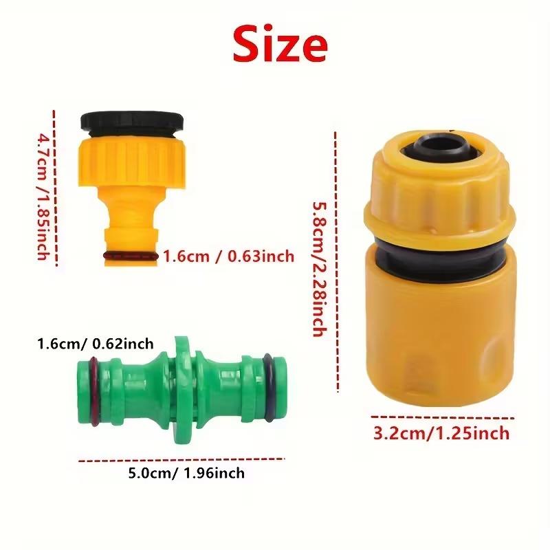 20Pcs Garden Water Pipe Connector Set: Including 10 Flow Joints, 5 Faucet Joints and 5 Two-way Couplings-suitable for Pipe