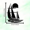 Vintage Sailing Metal Wall Art Rust Resistant Iron Nautical Decor Two Sailboats Sunset Design for Beach House Living Room Christmas Gift for Sailors