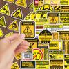 60pcs Waterproof Warning Sign Stickers for Phone Cases, Water Cups, Desktops, and Laptops