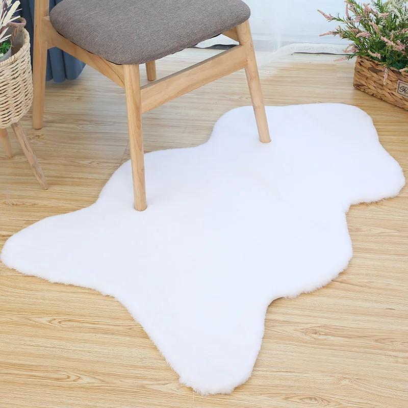 Faux Rabbit Fur Carpet Modern Home Decor Sofa Coffee Table Chair Cushion Soft Plush Luxury Imitation Fur Mat Bay Window Rug