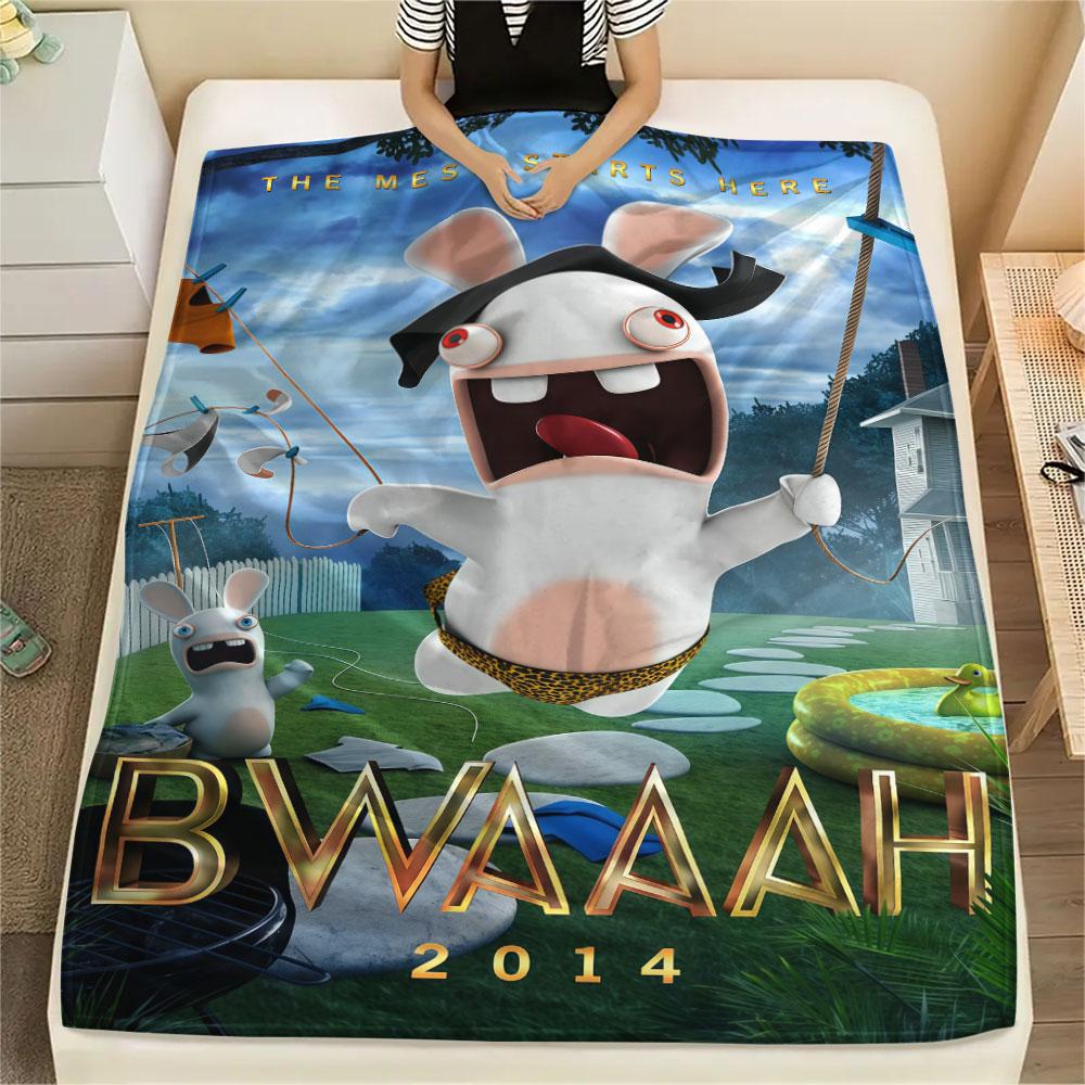 1PC Rabbids Invasion Bliss Blanket, High quality Comfortable for All Seasons, Home Decor, Warmth and Comfort