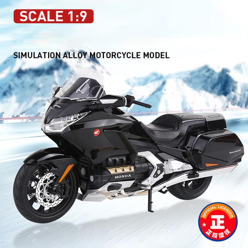 1:9 Honda Gold Wing Tour GL1800 Alloy Die Cast Motorcycle Model Vehicle Collection Sound and Light Off Road Autocycle Toys Car ahx256