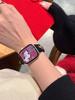 New Year Small Horse Embroidery Velvet Leather Strap for Apple Watch Series 11 10/9/8 Ultra SE