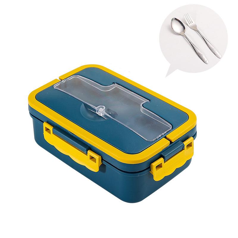 

1pc with Spoons Chopsticks Children Kids Bento Box BPA-Free Wheat Straw Leak-proof Food Storage Container Lunch Box Microwave