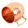 Pure Copper Round Shaped Shine Hammered Design Moscow Mule Beer Mug Cup, Best for Beer Cocktail Parties, Barware, Volume-530ML, Set of 2