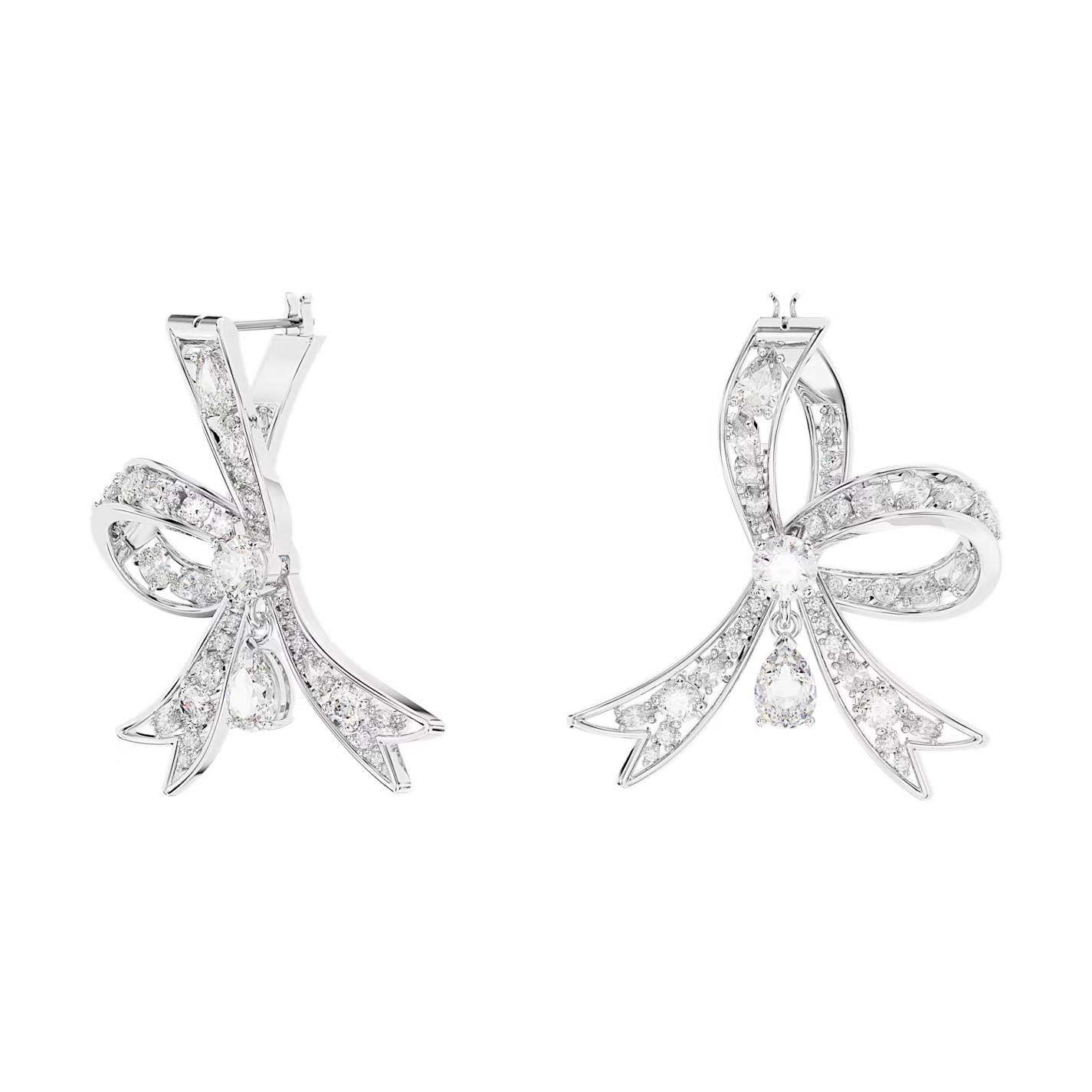 Swarovski Volta Exquisite Fashion Versatile Rhodium Plated Earrings Women earrings 5647582 Box (Random Color)