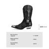 Fashion Fashion Punk Men women Chelsea Boots Rivets Black Metal Square Toe Buckle Motorcycle Boots Leather Handmade Designer Shoes 35-45