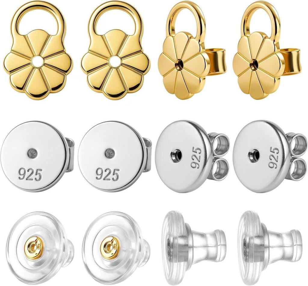 Anti-Droop Pig Nose Earring Lifters - Ear Support Backs for DIY Earring Stability.