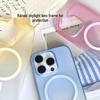 Gradient Magnetic Frosted Hard Case for iPhone 17/15 Pro Max - Ice Mist Large Hole Design.
