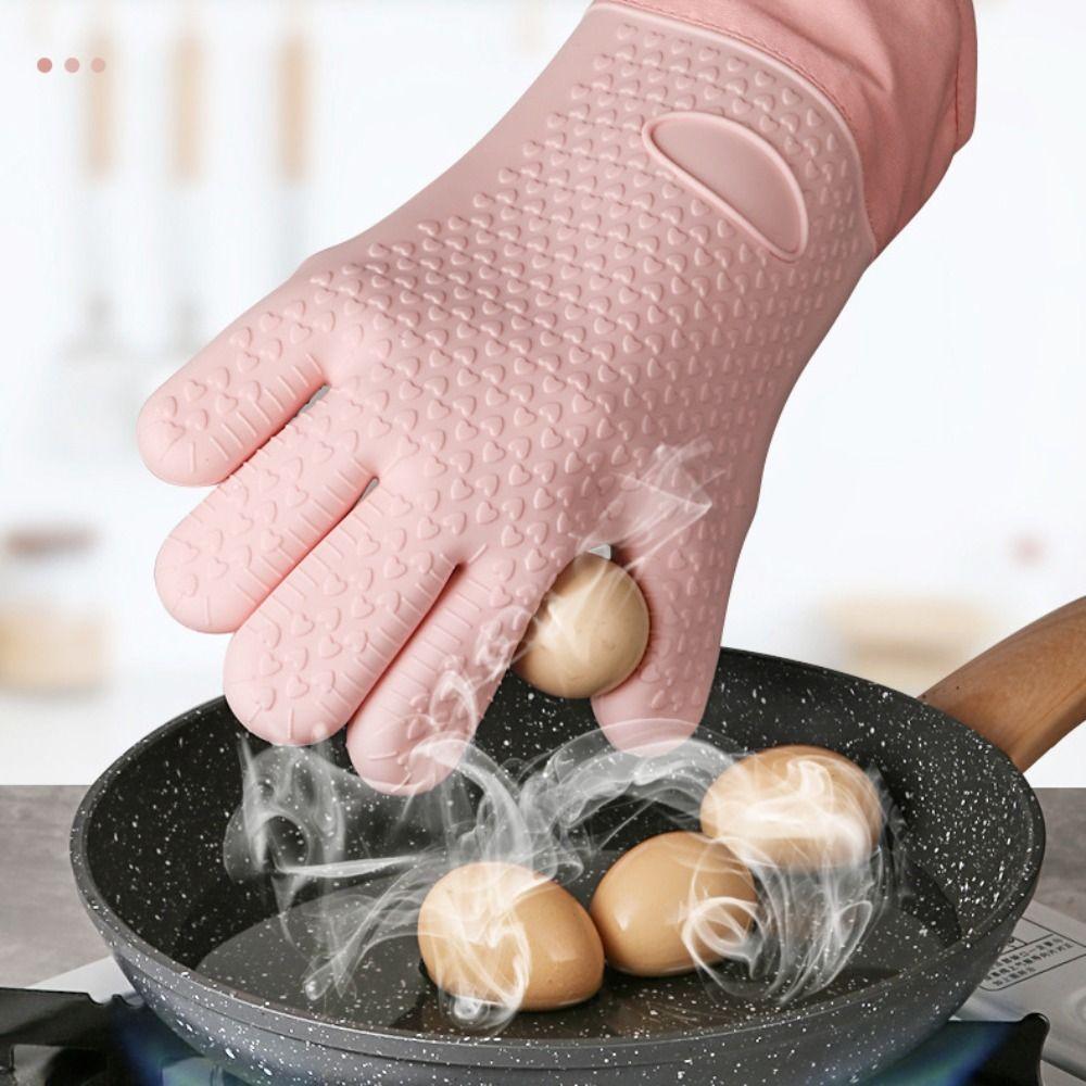 Flexible Baking Gloves Double Layer Kitchen Gloves Baking Utensils Oven Gloves Pots Pans