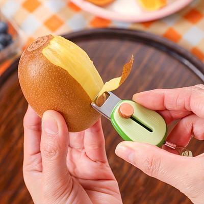 1 Stück Mini Einziehbarer Schlüsselanhänger Schälmesser Niedlich, Leichtgewichtiger Edelstahl mit Klinge mit gerader Schneide.