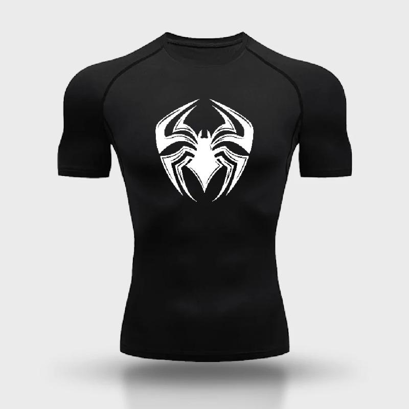 Bodybuilding Boxing Training T-shirt Summer Breathable Men's Quick-drying Fashion Compression Top Sweat Absorbent Sweat Absorbing Tight Fit