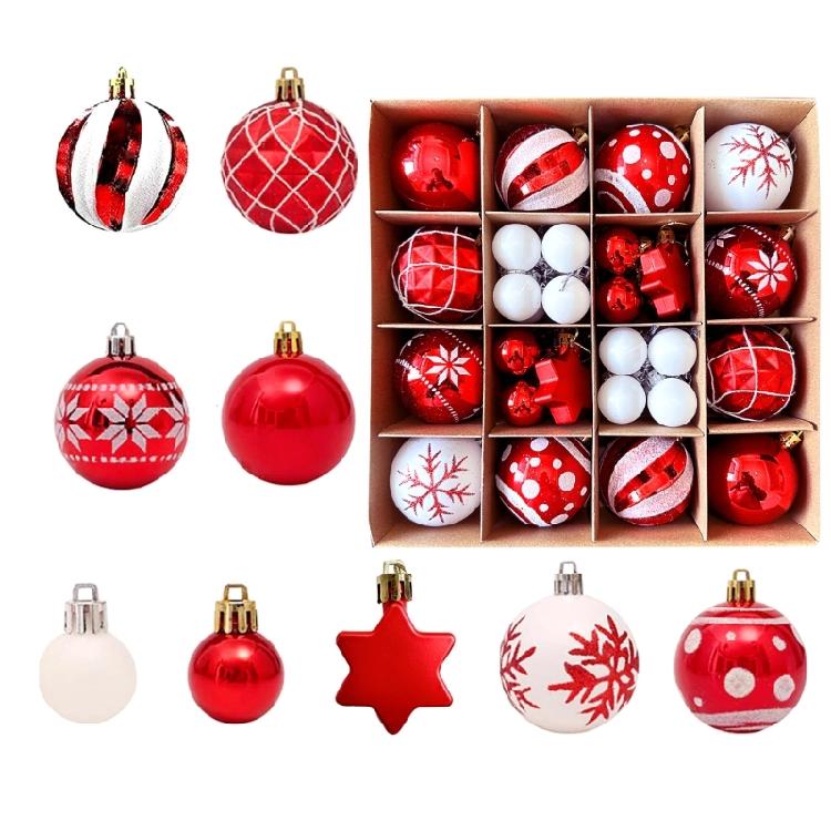 42Pieces Shatterproof Christmas Balls Ornament Bright Christmas Bauble Collections Sphere Pendant for Tree Decorating