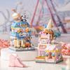 Restaurant Dessert Coffee Pet Fruit Store Street View Food House Building Blocks Kit Girls Bricks Model Kids Boy Toy Child Gifts