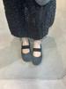 Flat-bottomed French fluffy shoes for women to wear outside, autumn and winter evening wind fleece warm temperament, fairy wind Mary Jane single sho