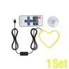 Car Window LED Lights Glowing Heart Atmosphere Lamp USB Wiring Car Modification Neon Car Interior Decoration Lights Strip