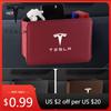 Bilklistermärke Autoemblem Styling Bil Dörr Förvaringslådor Läder Sätesrygg Organizeringsväskor För Tesla Modell 3 Mode S X Modell