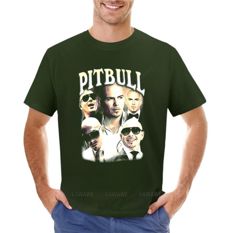 Pitbull Mrworldwide Vintage T-shirt Vintage T-shirt T-shirt Per Un Ragazzo Maglietta con Stampa Animale Per Ragazzi T-shirt Per Uomo Cotone