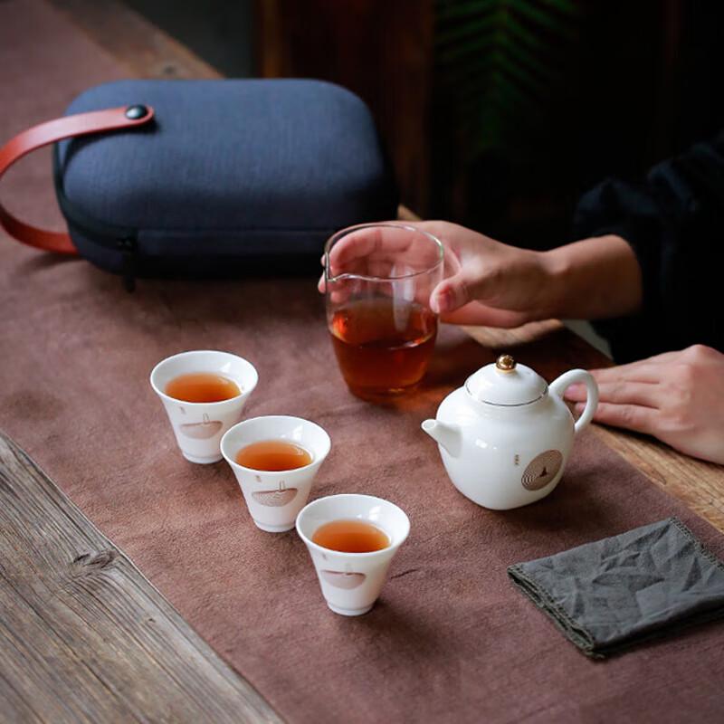 

SUSHI CERAMICS China White Travel Tea Set