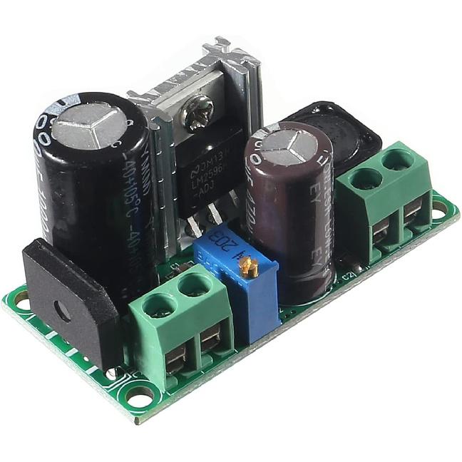 5pcs AC/DC Step Down Buck Converter - AC 5-30V DC 5-48V 24V 36V 48V To DC 2.5-35V 12V Adjustable Voltage Regulator Power Supply Board LM2596HV 2A