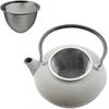 KETTLE 1.5 L CAST IRON TEAPOT STRAINER TEA INFuser SET + 2x CUPS