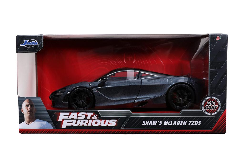 JADATOYS Fast and Furious Diecast Car MCLAREN 720S 124 SHAW'S