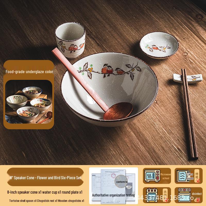 Japanese Ceramic Noodle Bowl - Large Conical Hat Design for Ramen and Soup (2025)