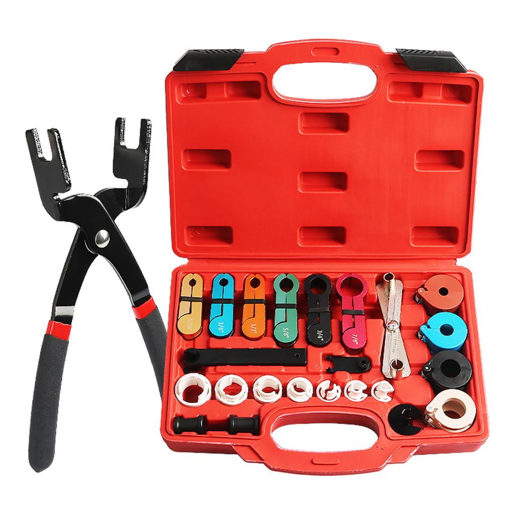 Premium 24Pcs Auto AC System Service Tool Set Ergonomic Handle Quick Disconnect Tool For Oil Line Removal