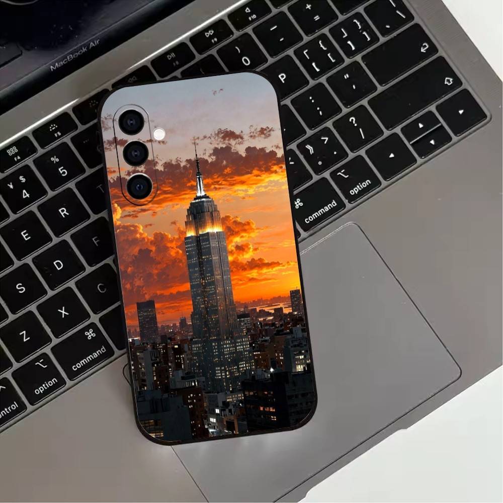N-New Y-York C-City Photo Phone Case For Samsung Galaxy A73,A72,A71,A70,A53,A52,A51,Soft Silicone Black Cover