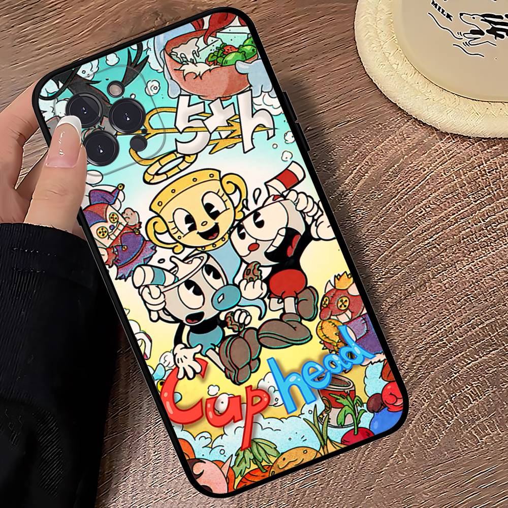 C-Cuphead Classic Game Phone Case For IPhone 16 11 12 13 14 15 17 Pro Max Plus 16E Silicone Cover