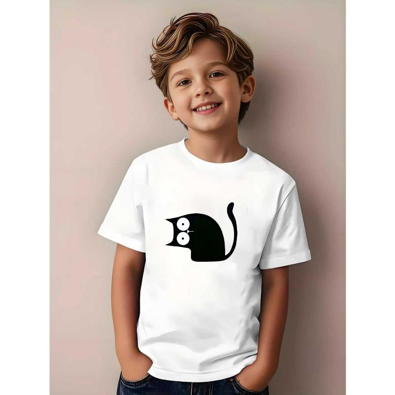 European Sizes Boys' Tractor Print T-Shirt - Vehicle & Farm Compatible Summer Short Sleeve Top | Machine Washable Round Neck Casual Shirt