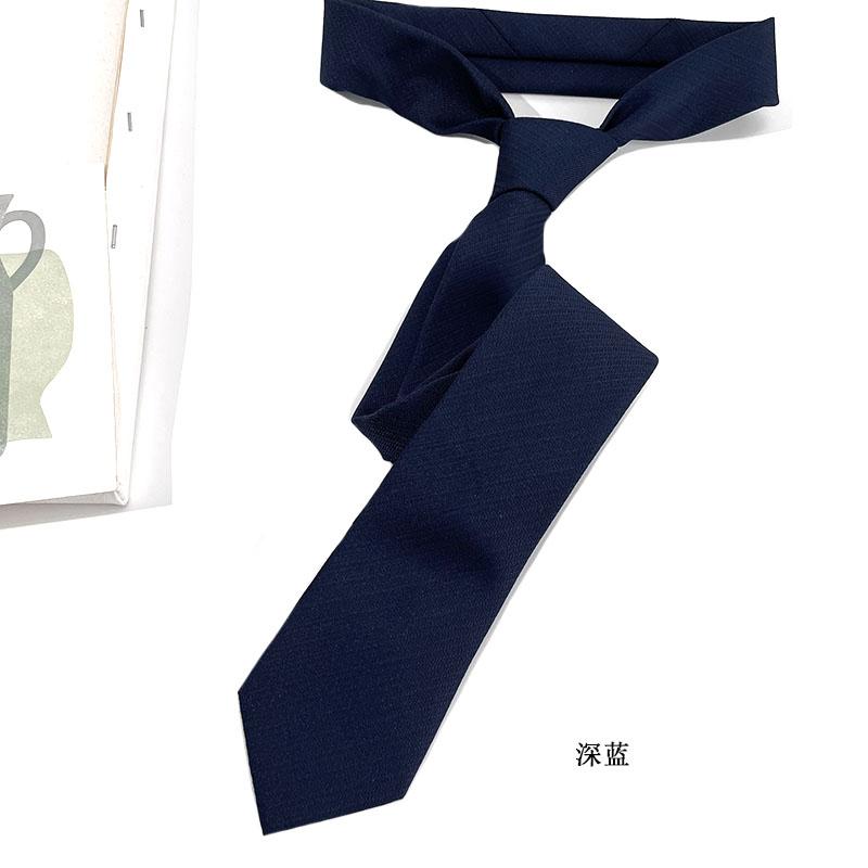 

Polyester narrow version solid color neck tie fashion versatile casual men s shirt tie темно-синий