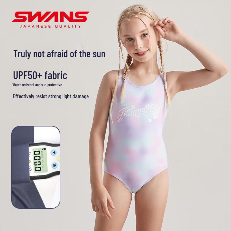 Costum de baie dintr-o piesă pentru antrenament fete SWANS - Model 242