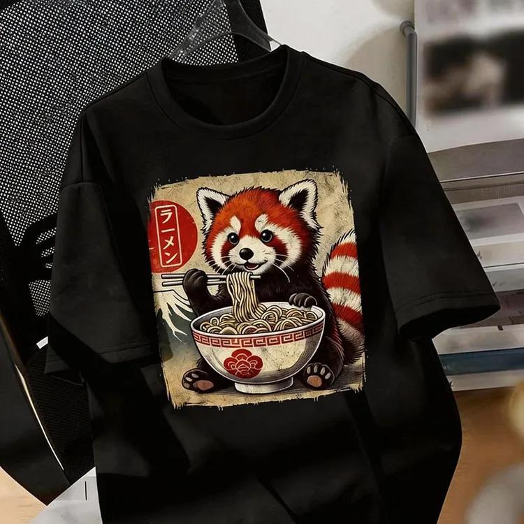 Russia Streetwear Unisex T Shirt Cute Lazy Cat Hip Hop Bear Rabbit Graffiti Multiple Cartoon Design Printed Cotton Graphic Tee