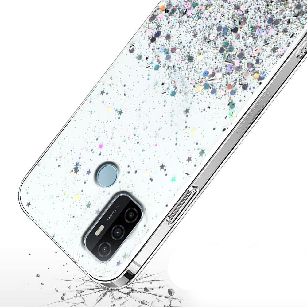 Oppo A53 2020 Case, Glittery, Transparent