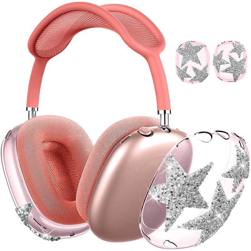 Apple AirPods Max 1st/2nd Gen TPU Transparent Protective Case for Head-mounted Headphones and Star Earphone AirPods Max 1st/2nd Generation