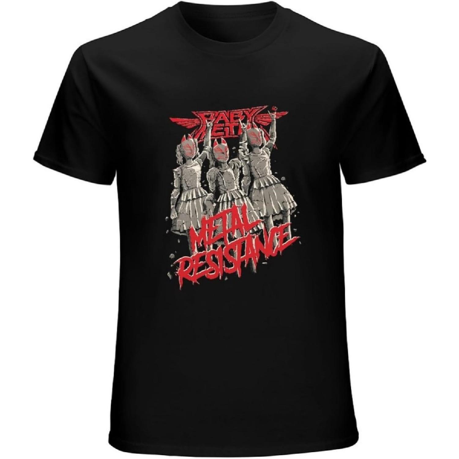 

Babymetal Metal Resistance Japan Heavy Metal Band Music Album T-Shirt Black XXXXXL різнокольоровий